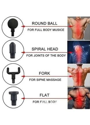 Мышечный массажер аккумуляторный синий fascial gun kh-3209 фото