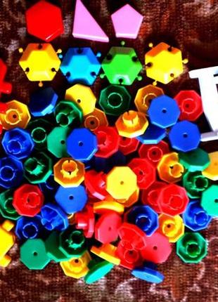 Дитячий розвиваючий конструктор різнокольоровий lego1 фото
