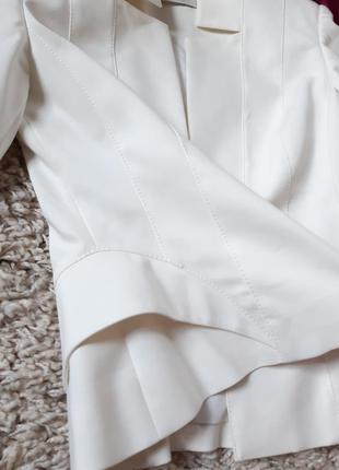 Очень красивый белый жакет/пиджак ,италия, esdeni, p. xs5 фото
