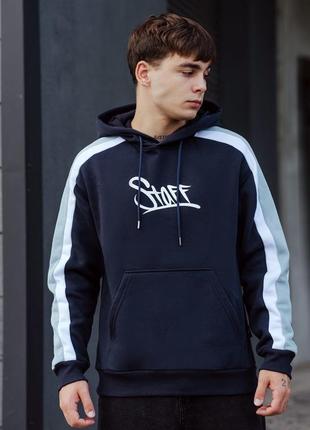 Худі staff logo colorblock navy fleece1 фото