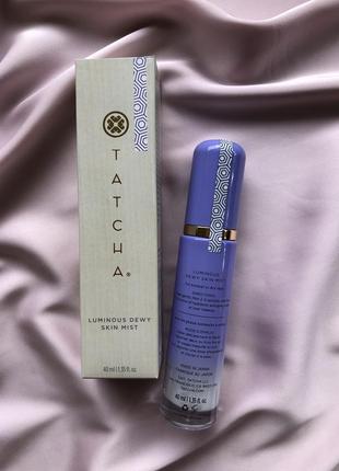 Увлажняющий мист тоник спрей для лица tatcha luminous dewy skin mist, 40ml3 фото