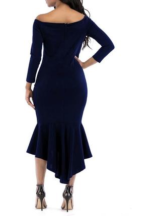 Коктейльне плаття синє xl3 фото