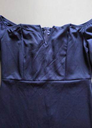 Коктейльное платье синее xl7 фото