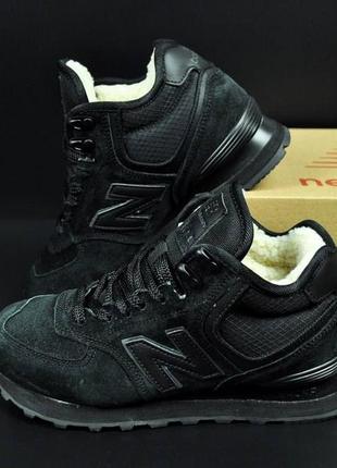 New balance 574 high all black winter👟