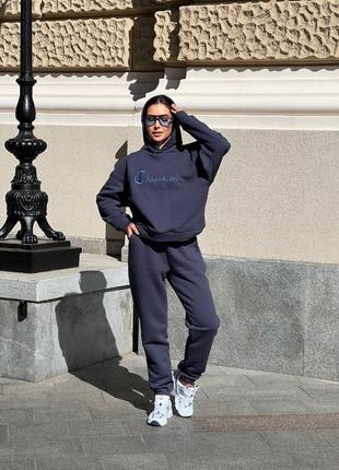 Спортивный костюм champion в стиле oversized не кашлатится6 фото