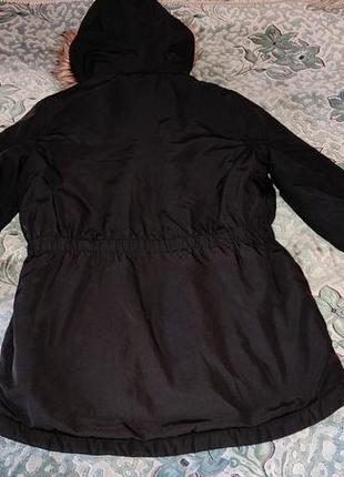 Чёрная куртка парка для девочки nutmeg5 фото