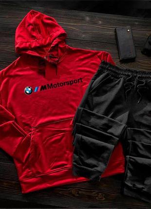 Зимний костюм на флисе мотоспорт motorsport худи с капюшоном оверсайз брюки комплект бордовый белый хаки красный черный мужской спортивный2 фото