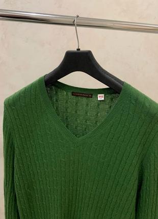 Кашемировый свитер джемпер uniqlo женский шерстяной зеленый вязаный2 фото