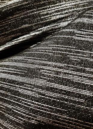 Saddle турция юбка-карандаш миди чёрна-серая меланж в полоску стрейч-трикотаж нарядная р48 женская8 фото