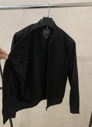 Шикарный черный мужской бомбер куртка ветровка от primark3 фото