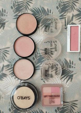 #розвантажую 🍑 набір з 3-х colour intense blush cover skin компактні рум'яна