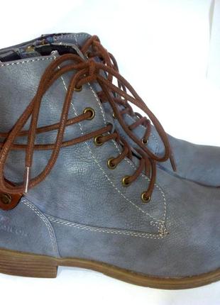 🥾🥾🥾 стильные демисезонные ботинки на шнуровке от tom tailor, р.36 код b36273 фото