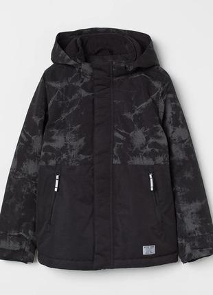 Черная демисезонная куртка h&amp;m 12-13р ❌без капюшону