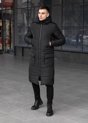 Зимова куртка подвійний утеплювач до -25  чорна
