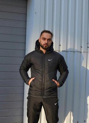 Куртка wholesale Nike черная мужская демисезонная весенняя / осенняя