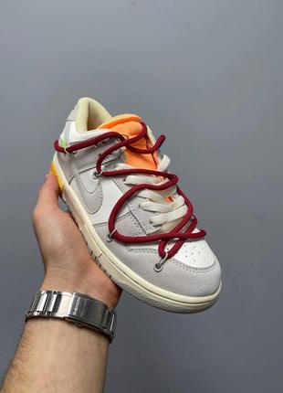 Кроссовки nike dunk low off-white lot 356 фото