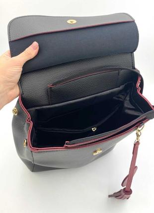 Рюкзак сумка «сердце» черный с красным5 фото