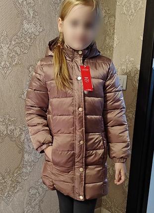 Зимний пуховик длинная куртка на меху 116 122