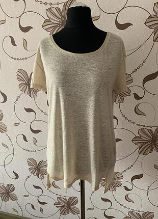 Льняная футболка stefanel, р.м