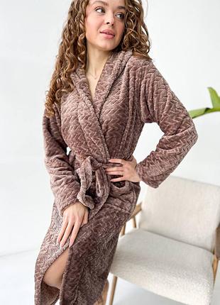 Халат женский теплый махровый