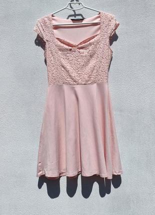 Милое розовое платье коттон dorothy perkins1 фото