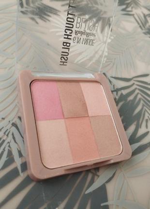 #розвантажую 🌺 рум'яна +хайлайтер ruby rose soft touch 6 in 1 blush4 фото