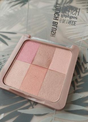#розвантажую 🌺 рум'яна +хайлайтер ruby rose soft touch 6 in 1 blush5 фото