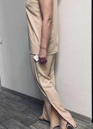 Летний костюм 🐙двойка персиковый набор майка штаны4 фото