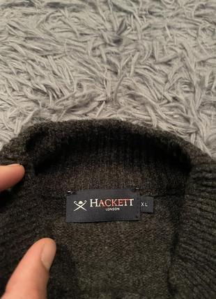 Hackett 100% мериносовая шерсть коллекция 2022 стильный кардиган от премиум бренда7 фото