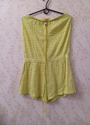 Вязаный ромпер комбез летний