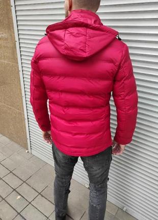 Красная демисезонная куртка мужская3 фото