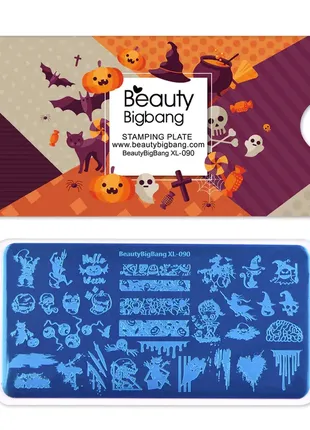 Пластина для стемпинга beautybigbang xl-090 хэллоуин для декора ногтей1 фото