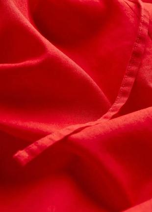 Оригінальна жіноча льняна міді сукня червоного помаранчевого кольору h&m. m, l, xl.4 фото