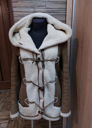 Натуральная дубленка шубка фабричное качество турция,s,m размер 38