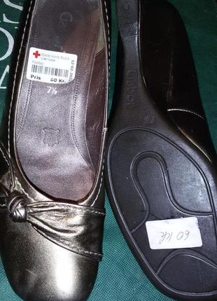 Кожаные туфли gabor размер 41 1/2 стелька 27,3 см. ( 7 1 ⁇ 2)7 фото