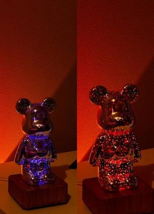 Ночник светильник 3d bearbrick статуэтка проектор светильник мышка6 фото