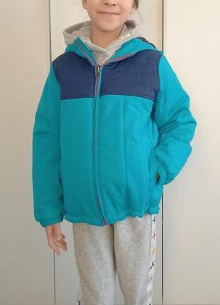 Новая модная теплая демисезонная деми осенняя курточка весенняя куртка для девочки 8 лет 128
