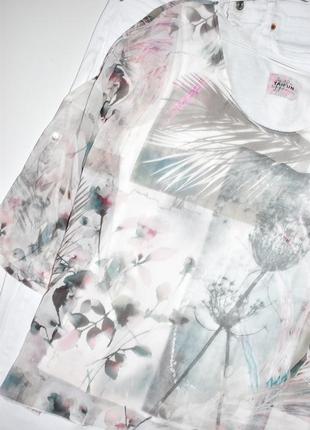 Taifun очень красивая фирменная блуза с принтом6 фото