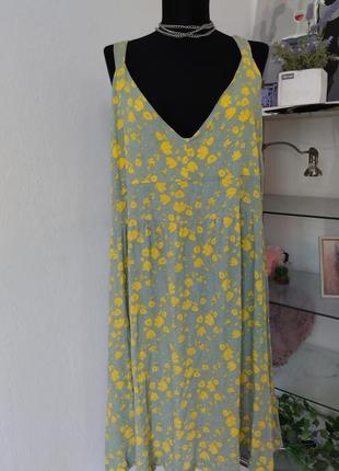 Платье/ сарафан цветочный принт, вискоза трапеция2 фото