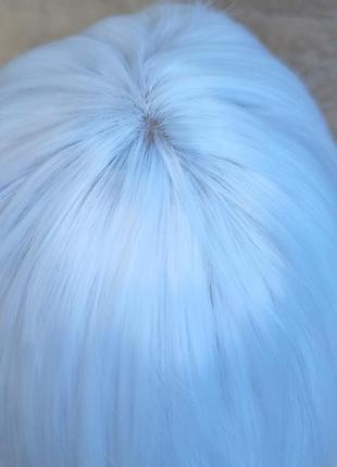 Перука біла з довгим волоссям4 фото