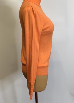 Оранжевый свитер-гольф с кашемиром3 фото