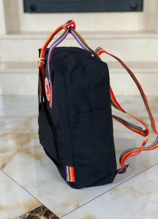 Рюкзак fjallraven kanken rainbow black черный4 фото