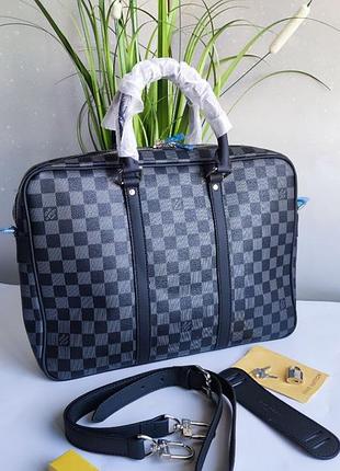 Сумка брендова для ноутбука, документів у стилі louis vuitton9 фото