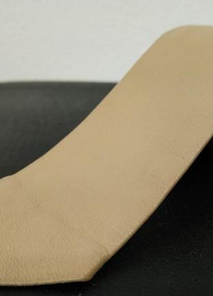 Натуральная кожа германия галстук мужские тонкие бежевый кремовый кожаный zxc lkj