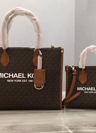 Сумка michael kors tote bag коричнева шоппер