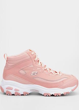 Женские, кожаные, демисезонные ботинки skechers d'lites, 66666250 pnk, kw6073 - 39р - 26 см2 фото