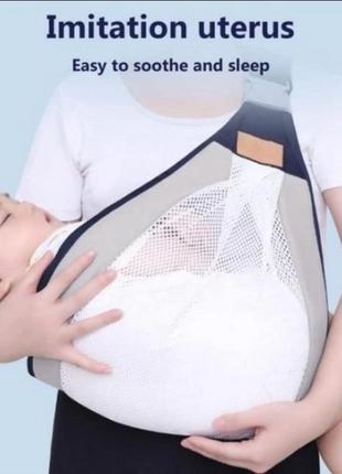 Дышащий рюкзак - переноска слинг baby sling для новорожденных детей4 фото