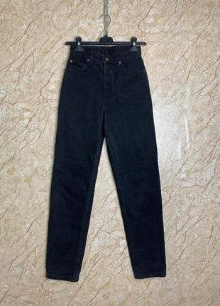 Винтажные черные плотные джинсы lee virginia высокая посадка regular tapered fit mom boyfriend мом бойфренды винтаж 90х levis wrangler 28x31 w28 l31