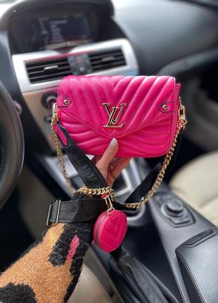 Жіноча сумка 👜louis vuitton рожева4 фото