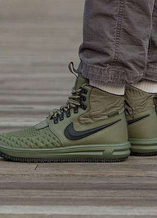 Шикарні стильні кросівки "nike lunar force duckboot haki"